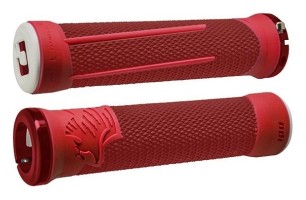 Грипсы ODI AG-2 Signature V2.1 Lock-On Grips - Red/Fire red w/ Red Clamps, красные с красными замками