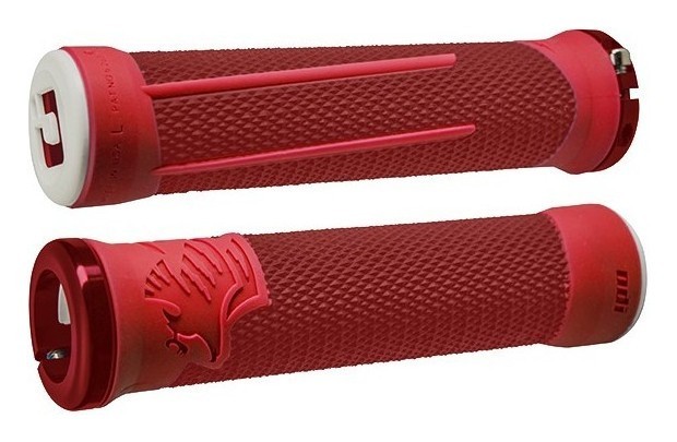 Грипсы ODI AG-2 Signature V2.1 Lock-On Grips - Red/Fire red w/ Red Clamps, красные с красными замками OBOD_D35A2RF-R