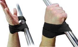 атлетические лямки EasyFit для турника и перекладины черные