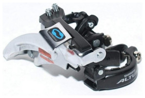 Переключатель перед. универсал. тяга нижн. хомут max-48T 34.9мм (адаптер 31.8мм)мм SHIMANO FD-M310 серебристый с черным