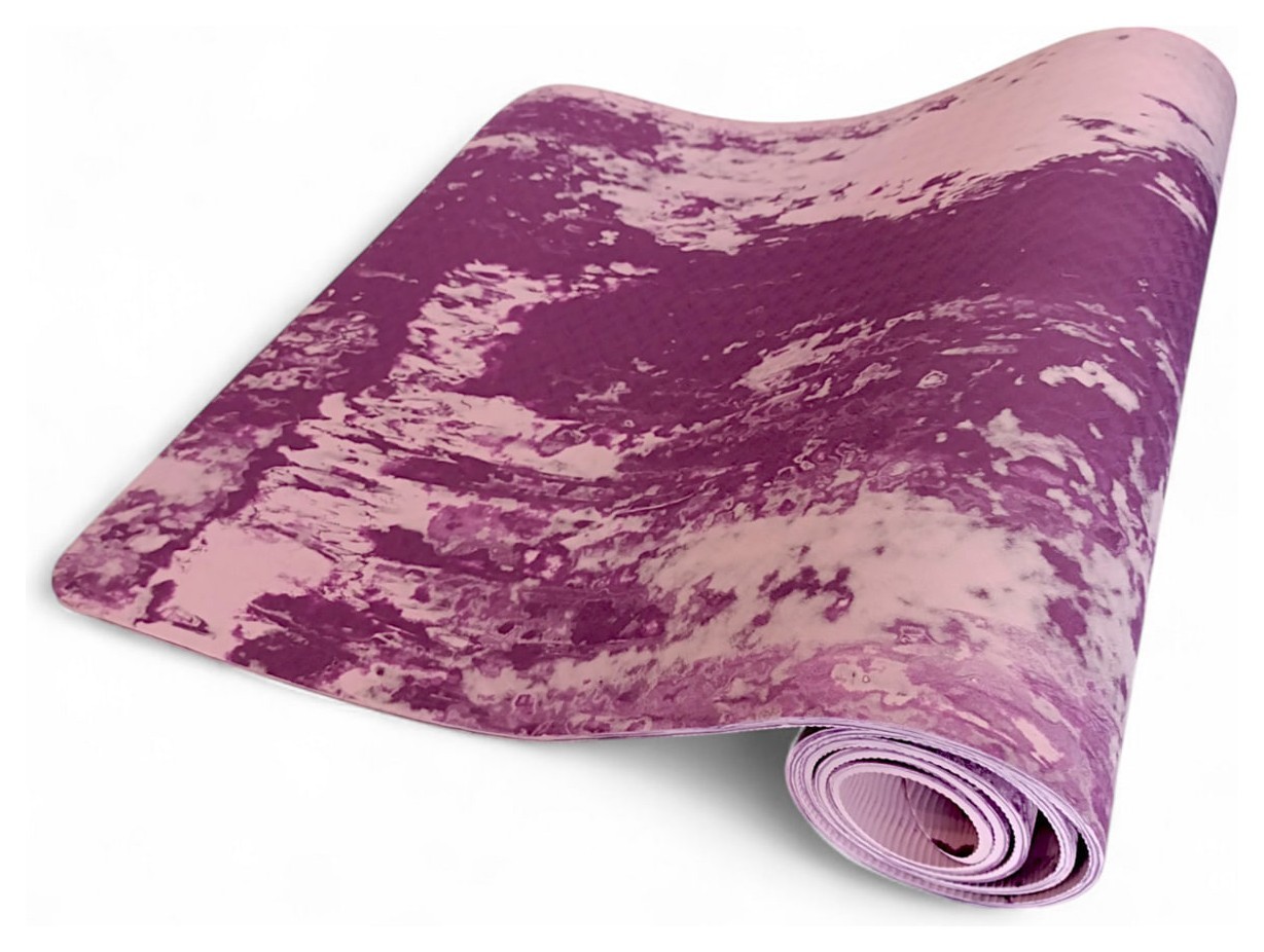 Килимок для йоги «TPE» принт Bavar Sport сиреневий BVR_4832832