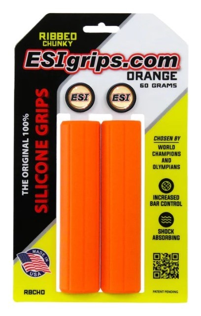 Гріпси ESI Ribbed Chunky Orange Silicone Bicycle Grips OBOD_RBCHO