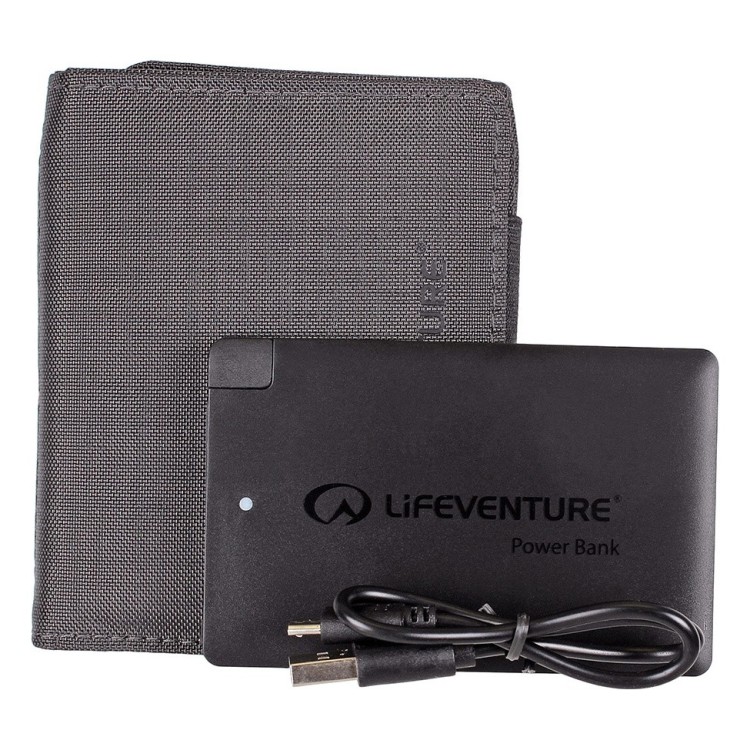 Lifeventure кошелек RFID Charger Wallet grey 68305