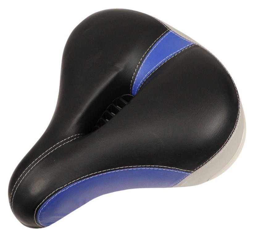 Сідло з замком 260*230 мм AZ-035 чорний з синiм SAD-697