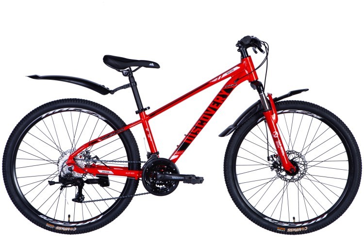 Велосипед AL 26" Discovery BASTION DD CS рама-13" красно-черный 2025 OPS-DIS-26-612