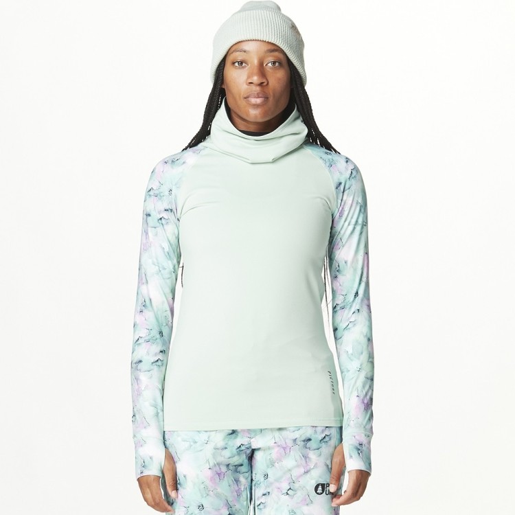 Picture Organic реглан флисовый Pagaya High W blurry water print-silt green L SWT152D-L