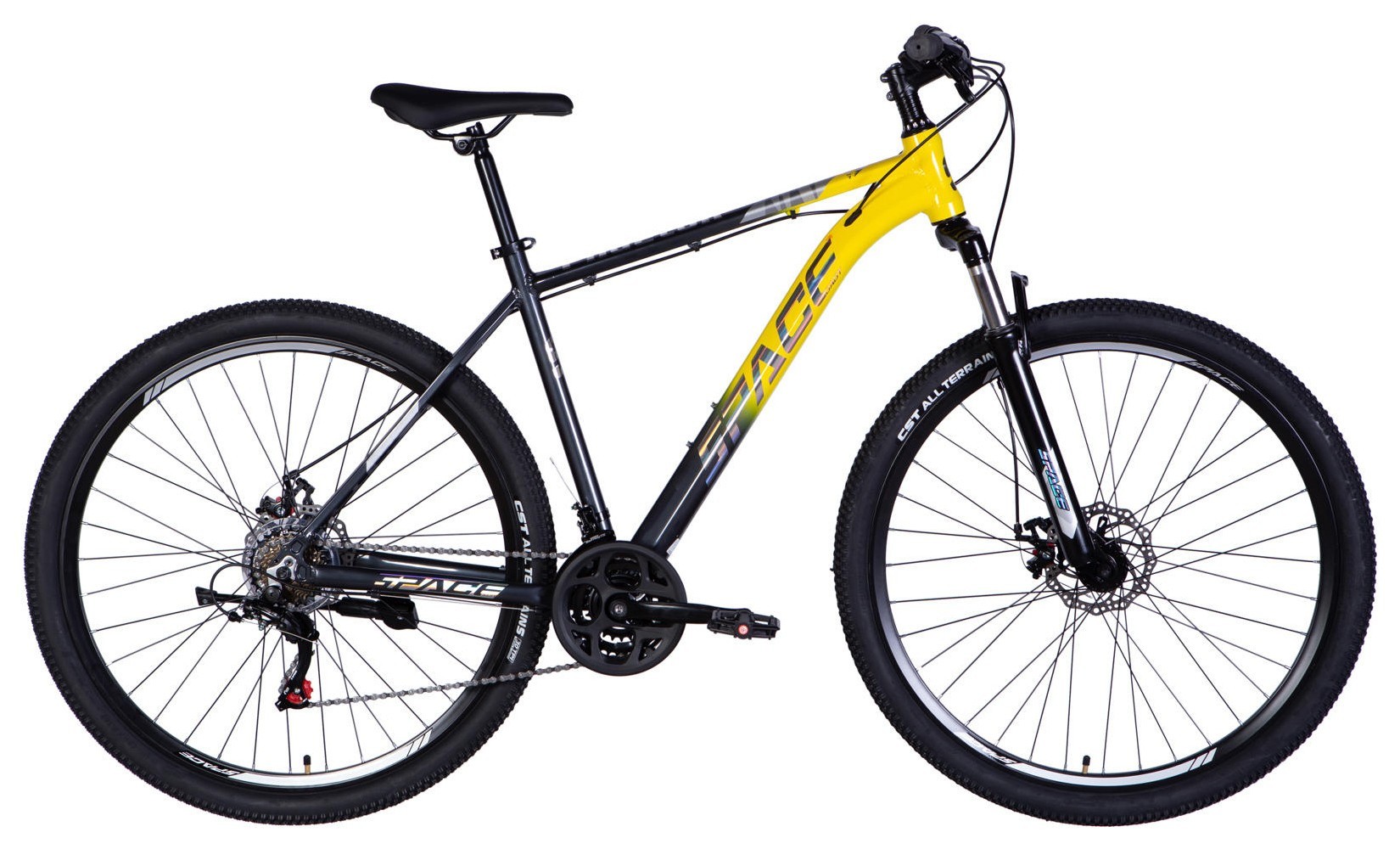 Велосипед AL 29" SPACE PHAETON DD FR рама-20" серо-желтый 2026 OPS-SP-29-192