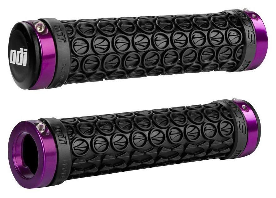 Гріпси ODI SDG LOCK-ON GRIPS Black w/Purple Clamps (чорні з фіолетовими замками) OBOD_D30SDB-P