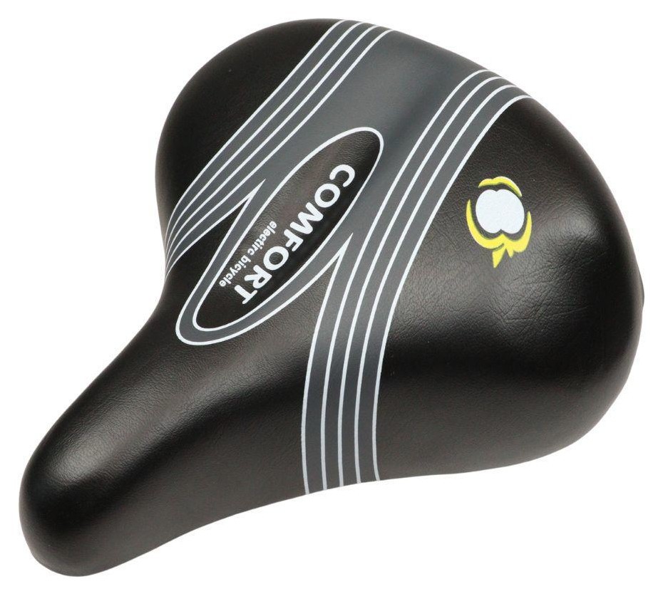 Сідло з замком 250*230 мм посилене AZ-0112 чорно-сiрий з бiлим SAD-700