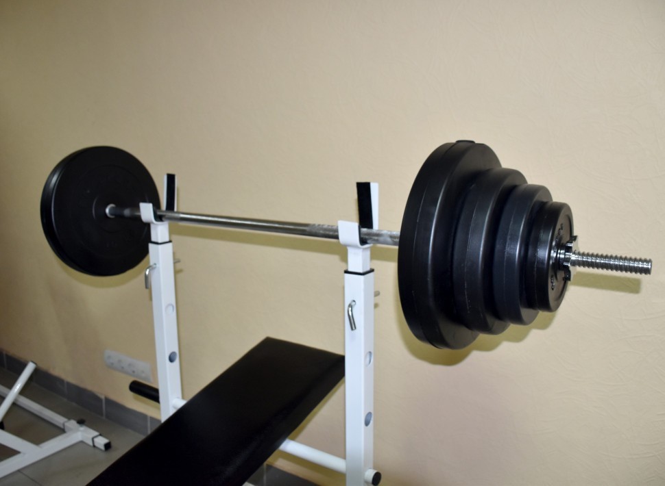 Штанга RN-Sport на 50 кг + Перчатки. ABS покрытие блинов RNS_BB-50