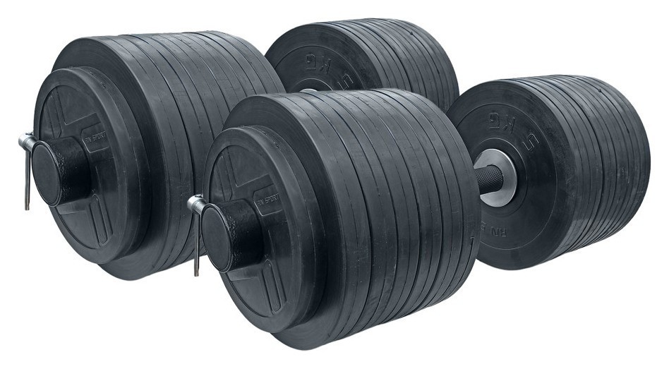 Гантели резиновые олимпийские RN-Sport 2 шт по 72 кг. RNS_olimp_RNOD_2х72