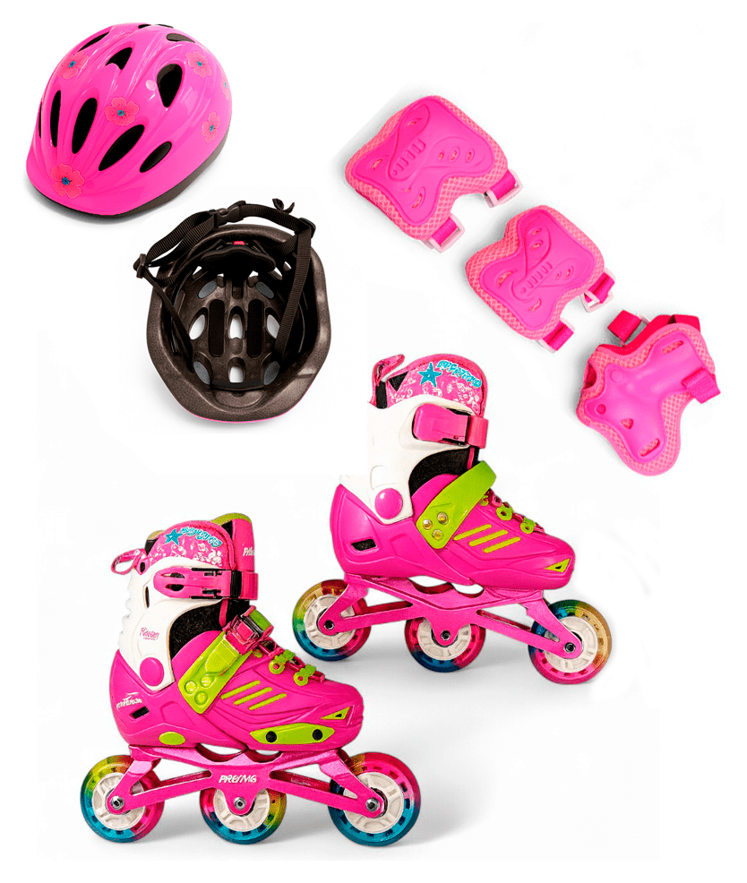 Набір для катання (ролики + захист + шолом) (рожевий) BVR_4892889