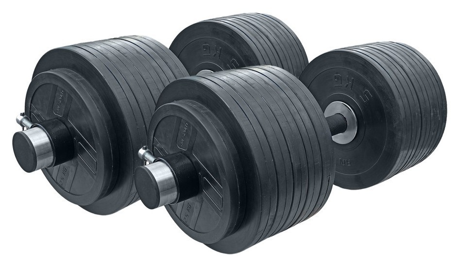 Гантели резиновые олимпийские RN-Sport 2 шт по 62 кг. RNS_olimp_RNOD_2х62