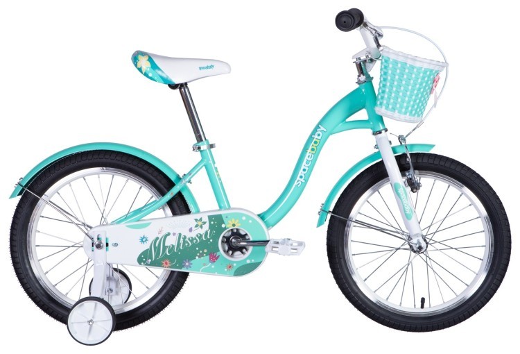 Велосипед ST 18" SPACE KID MELISSA BH рама-10" зеленый 2024 крылья, крыло пер., крыло зад., корзина OPS-SK-18-015