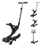 Самокат GLOBBER серии GO UP DELUXE LIGHTS 5в1 черный, колеса с подсветкой 20/50кг.