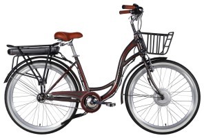 Велосипед уцінений з електроприводом 26" ST Dorozhnik eAQUAMARINE BH рама-17" 36B 13А*г 500Вт сірий YS 7810 з кошиком 2026