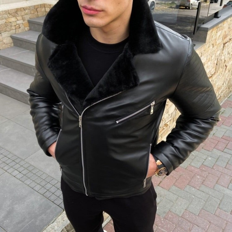 чоловіча зимова Куртка без капюшону Pobedov Winter Jacket V6 Black POB_00000000401