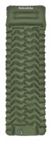 Матрац туристичний надувний одномісний  Naturehike CNK2550WS019, 200х60х6.5 см, зелений із вбудованою помпою для надування