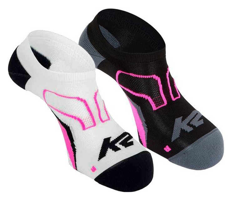 Носки для туризму K2 ACTIVE LOW DX SX 2 PACK 35-38 White/n.fuxia+black/n.fuxia (11766) RCH_19180