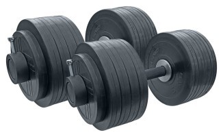 Гантели резиновые олимпийские RN-Sport 2 шт по 51 кг.