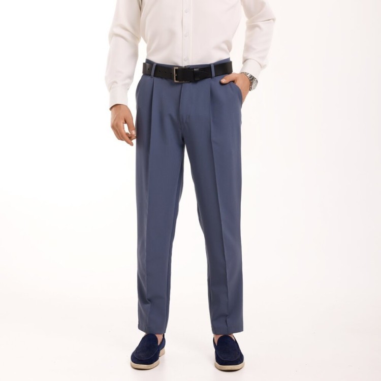 Антрацит темно-сірі чоловічі штани смарт-кежуал зі стрілками Pobedov Legend POB_00000009319