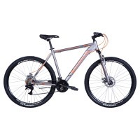 Велосипед 29" Discovery BASTION AM DD 2024 (сріблясто-помаранчевий (м))
