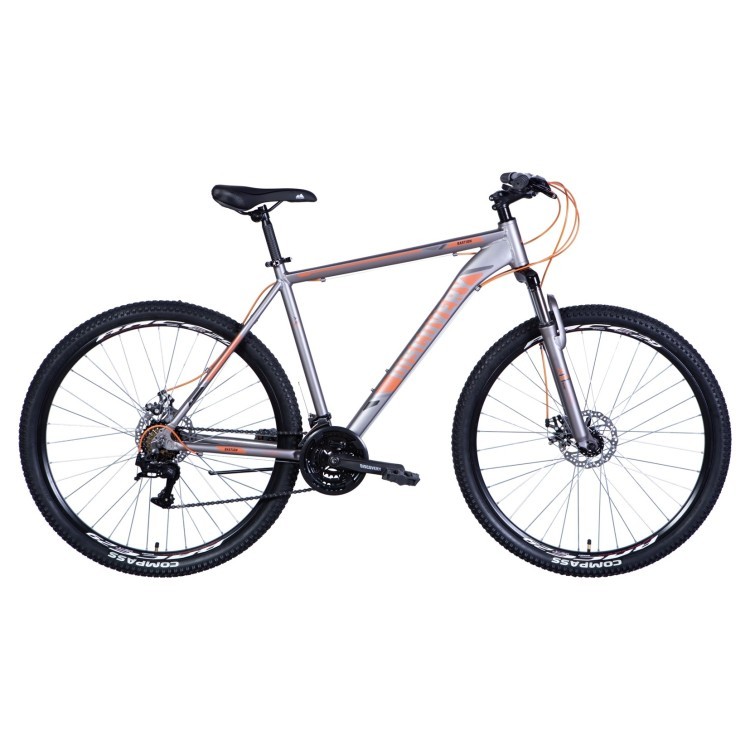 Велосипед 29" Discovery BASTION AM DD 2024 (сріблясто-помаранчевий (м)) OPS-DIS-29-195