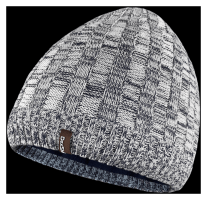 Водонепроникна шапка Dexshell Heathered Rib Knit Beanie, onesize (56-58 см), біло-сіра