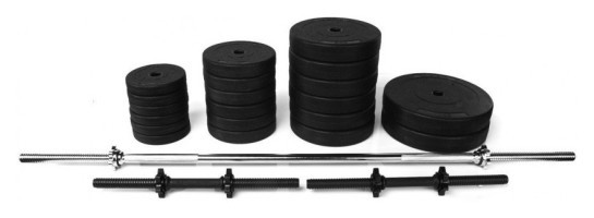 Три грифа + 72 кг блинов. Перчатки в подарок!