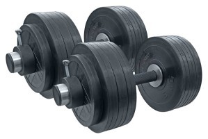 Гантели резиновые олимпийские RN-Sport 2 шт по 41 кг.