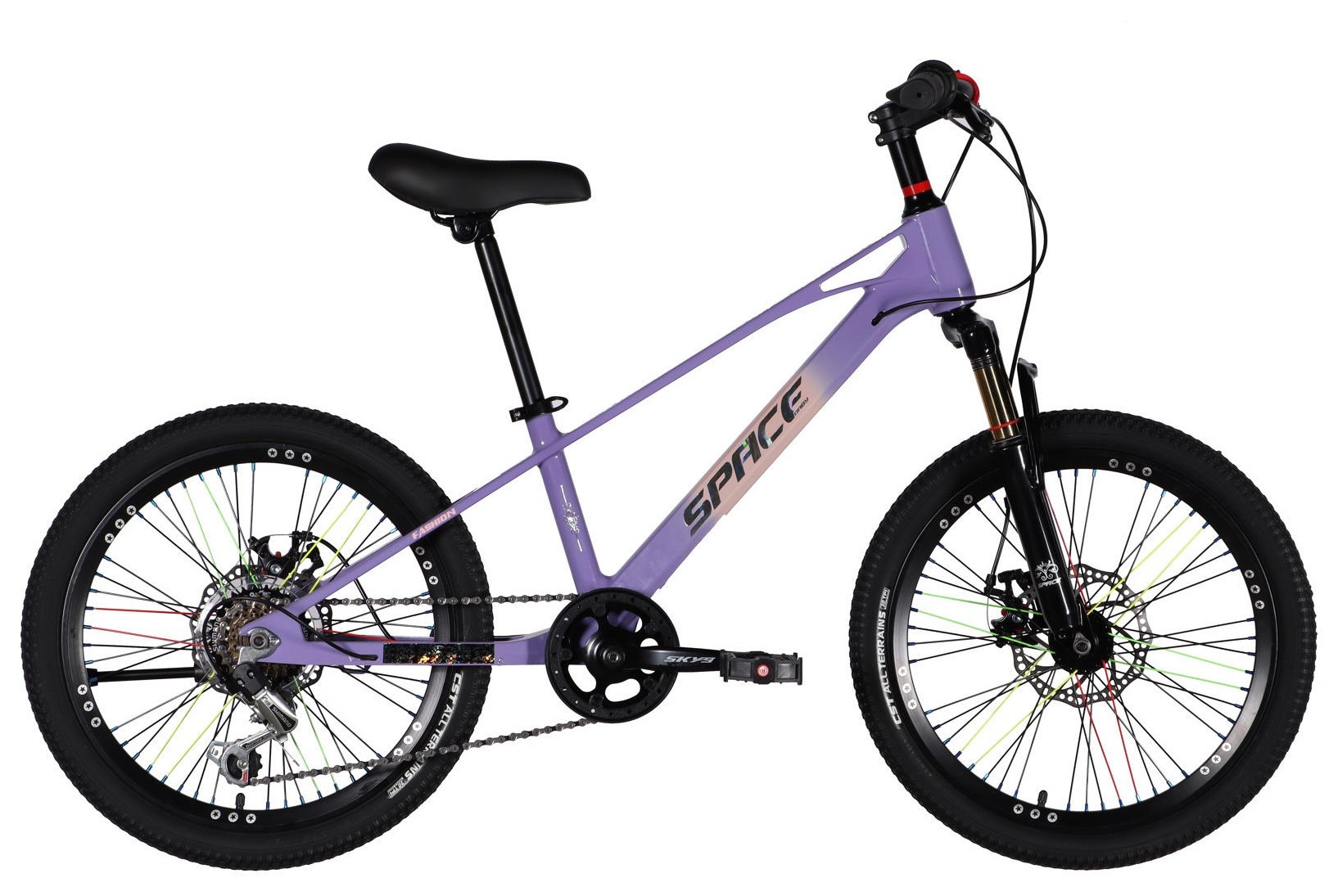 Велосипед MG 20" SPACE KID ALIOTH DD FR рама-11" фиолетовый 2025 OPS-SK-20-017