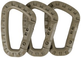 Набір карабінів пластикових Tramp 3 шт coyote UTRA-304