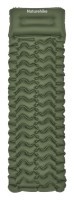 Матрац туристичний надувний одномісний  Naturehike CNK2550WS019, 200х60х6.5 см, зелений, для кемпінгу із мішком для надування