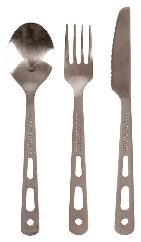 Lifeventure вилка, ложка, ніж Titanium 9515