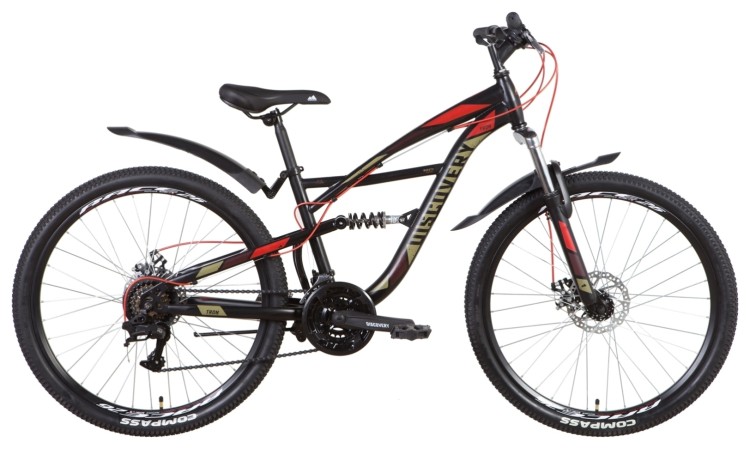 Велосипед 26" Discovery TRON AM2 DD 2022 (черный с хаки (м)) OPS-DIS-26-507