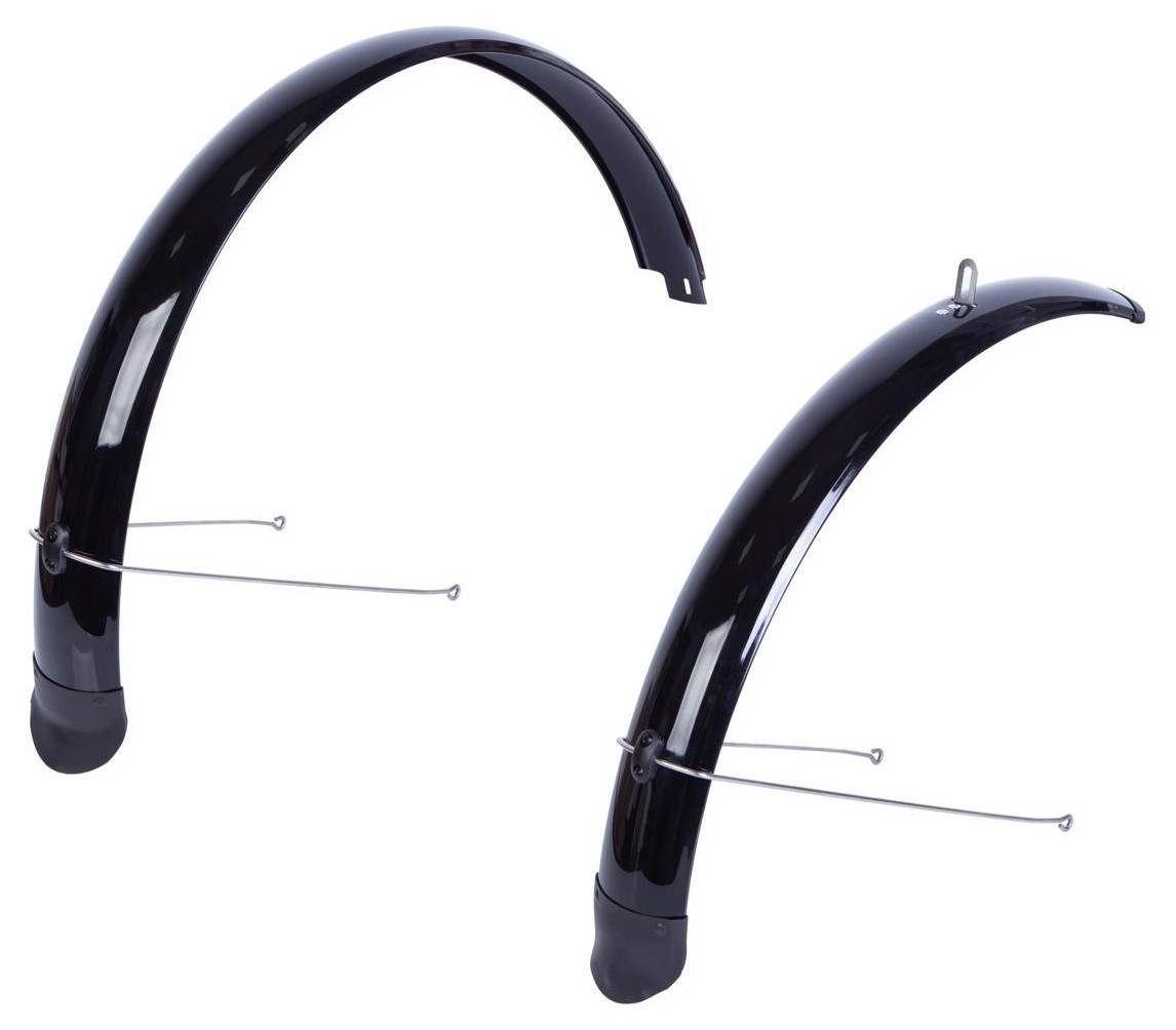 Крылья 29" Пластик полноразмерный. BRAVVOS X070 черный со стойкой f.370 r.370мм MUD-29-002