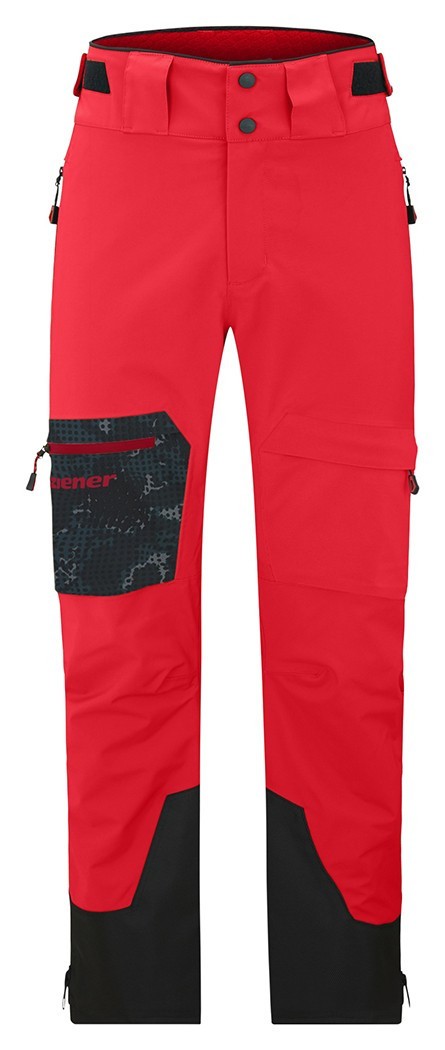 Ziener штани лижні Tewes Full-Zip 2026 red-black foggy print 50 137020-888428-50