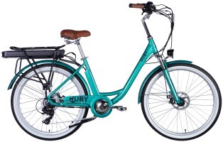 Велосипед з електроприводом 26" AL Dorozhnik eRUBY DD FR рама-17" 36B 17.5А*г 500Вт бірюзовий YS 2260 2025