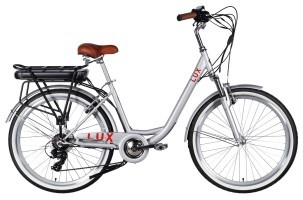 Велосипед з електроприводом 26" ST Dorozhnik eLUX Vbr FR рама-17" 36B 13А*г 500Вт срiблястий 2026