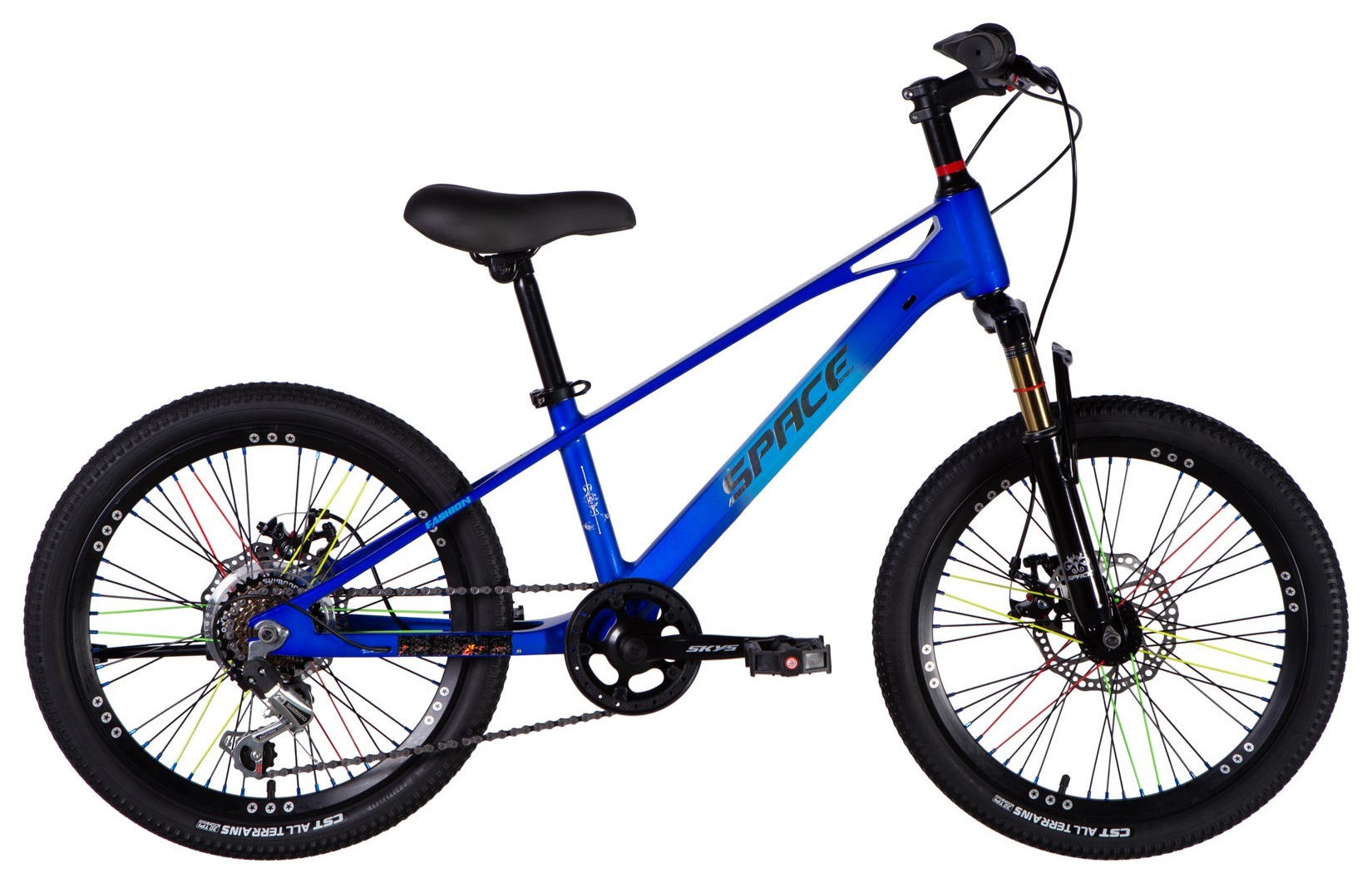 Велосипед MG 20" SPACE KID ALIOTH DD FR рама-11" синий 2025 OPS-SK-20-018