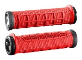 Гріпси ODI Elite Pro Bright Red/Black w/Black clamp (червоні з чорними замками)