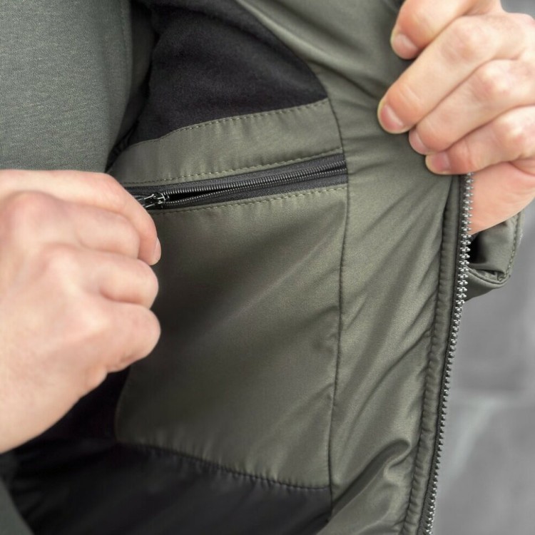 Мужская зимняя куртка хаки с капюшоном Pobedov Winter Jacket Motive ЗИМА В2 POB_00000006947