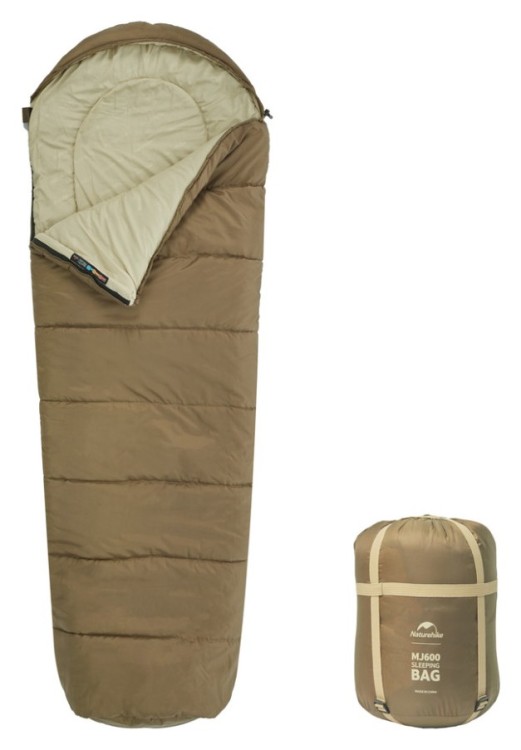 Спальник з капюшоном Naturehike MJ 600 CNK2300SD014, коричневий FNR_6976023923098