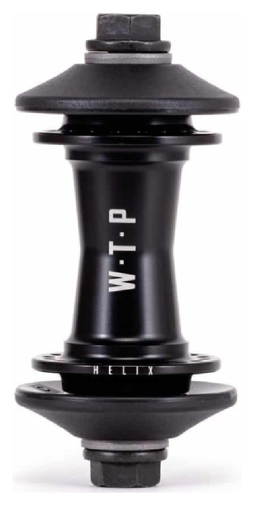 Втулка передняя WeThePeople HELIX Female Axle (на болтах 10мм) 36H с хабгардами – черная VELD_4055822063975