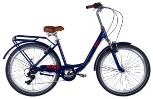 Велосипед уцінений AL 26" Dorozhnik RUBY Vbr FR рама-17" темно-синій 2024