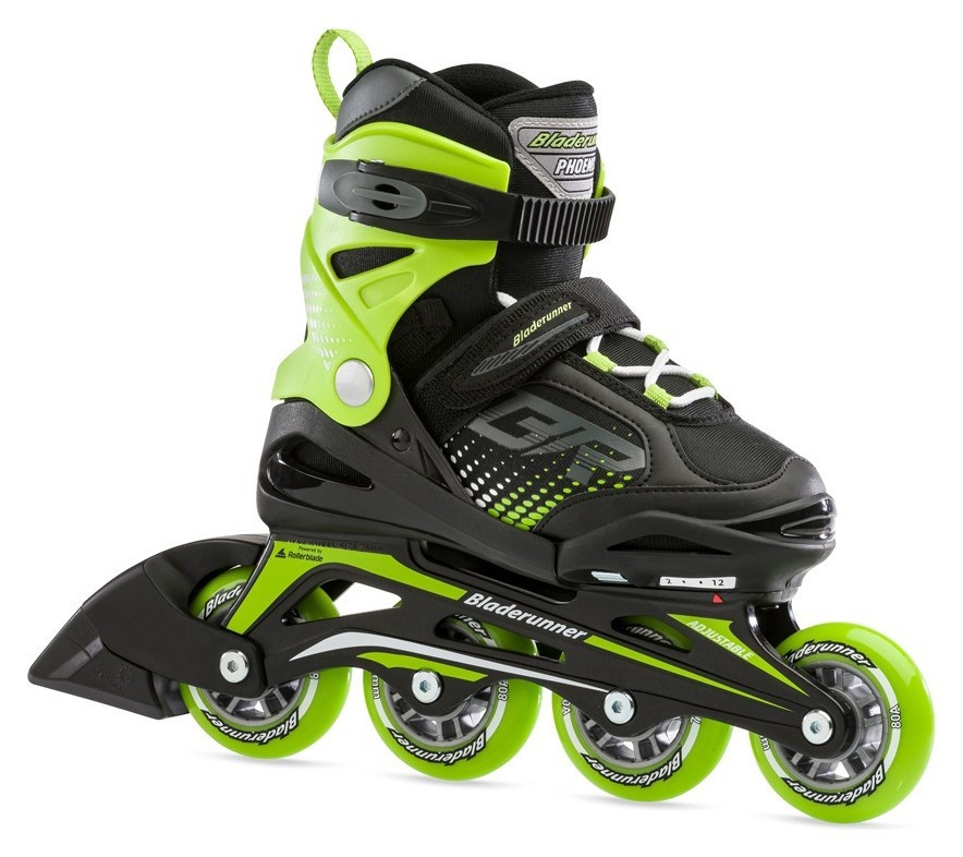 Роликові коньки дитячі Bladerunner PHOENIX M 29-32 (K12.0) 185-205 мм Black/green (0T101000) RCH_11397