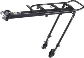 Багажник Алюмiнiй 24-29" на подсідельний штир і верхні пір'я KAIWEI KW-620-09 чорний регульоване кріплення
