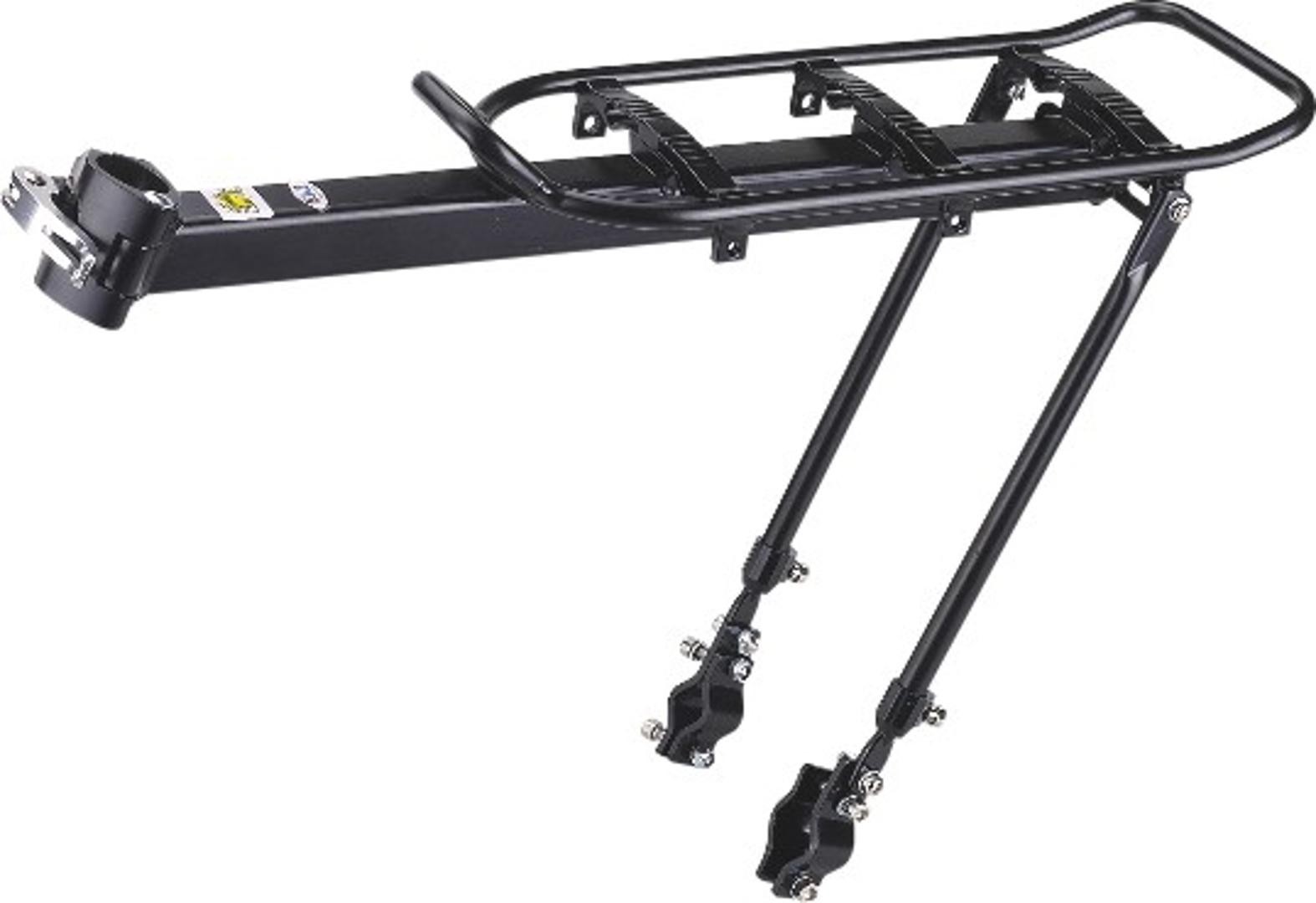 Багажник Алюмiнiй 24-29" на подсідельний штир і верхні пір'я KAIWEI KW-620-09 чорний регульоване кріплення CAR-028