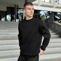 Світшот чоловічий зимовий однотонний чорний Pobedov Apex