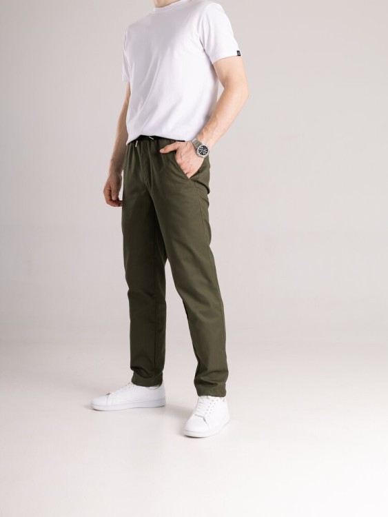 Котонові штани чоловічі весняні осінні хакі з кишенями Pobedov Step POB_00000007076